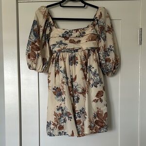 A&F Emerson Poplin Puff Sleeve Mini Dress